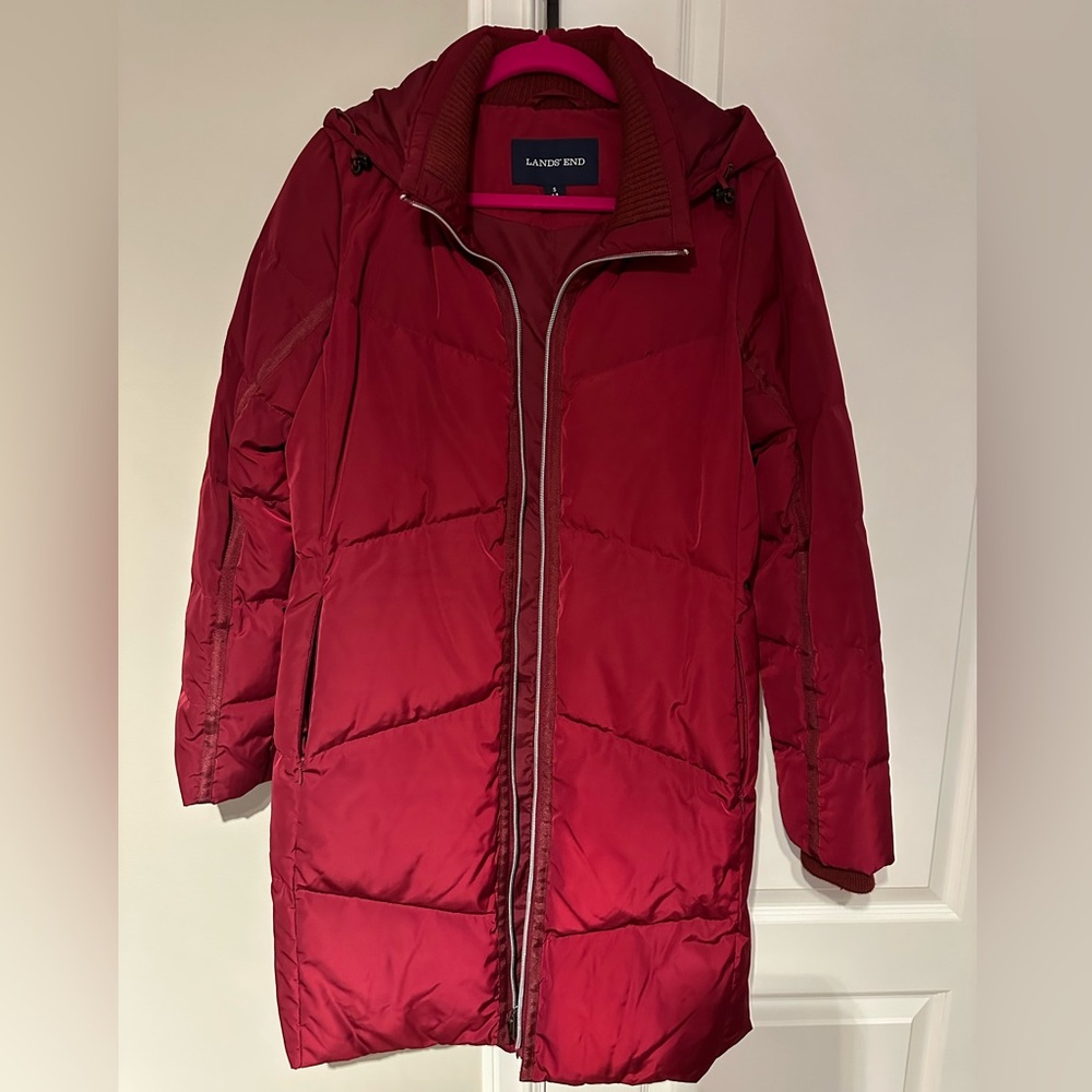 LANDS END, Down Coat Hooded